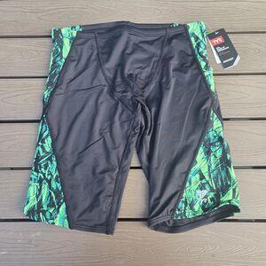 TYR  Durafast Sagano Green/black Men's Swim Jammer Grab Bag Size 32 New